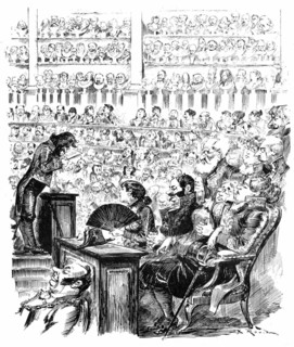A session at the  French Academy, illustration by Robida