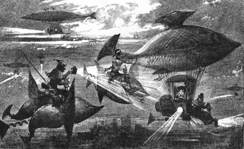 Air Police, illustration by Robida