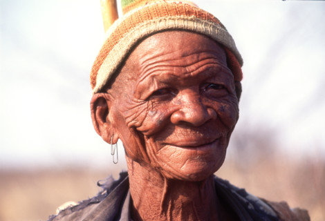 San man with paper clip earing.