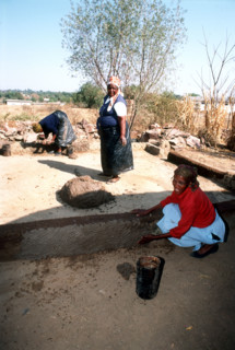 Traditional mud wall construction