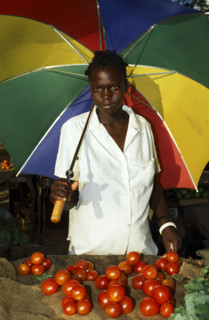 LOCAL WOMAN SELLING FRESH VEGETABLES, MALAWI
