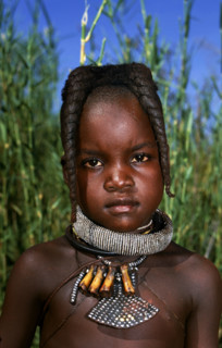 YOUNG  HIMBA GIRL, KUNENE, NAMIBIA