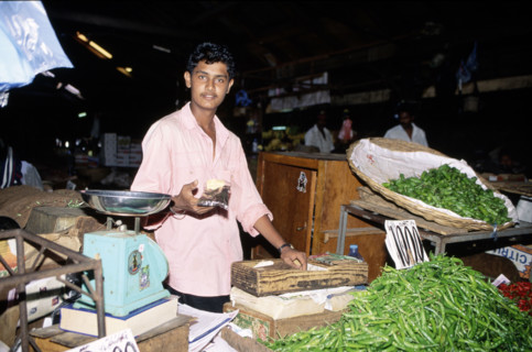 STALL, PORT LOUIS MARKET, MAURITIUS