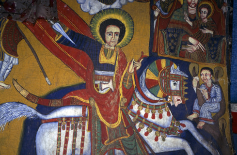 TAPESTRY IN MONASTERY, LALIBELA, ETHIOPIA