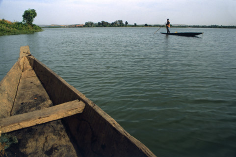Bamako is not even half way along the length of the Niger River yet even here it is a large body of