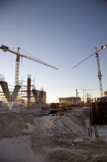 Construction at the Cape Town's International Airport toward getting the facility ready for the