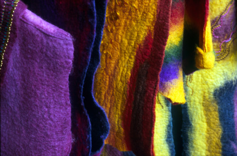 close up of clothing made with felt