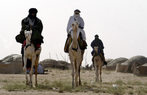 Nomads are seen on camels at the Salt Cure festival drawing nomads from all over the region to