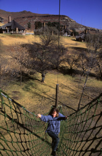Kiara Lodge has a high ropes course 20 metres above the ground that challenges participants to work together as a team to overcome their fear
