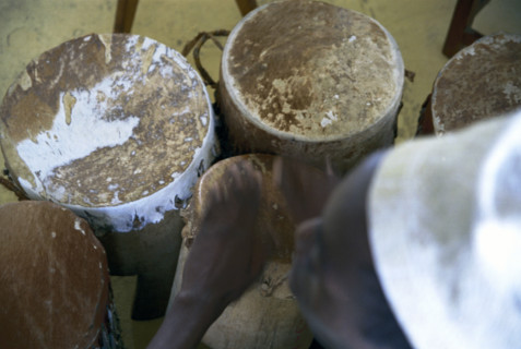 A Taarab orchestra plays in the Cultural Music Club in Stone Town, Zanzibar. It is difficult to