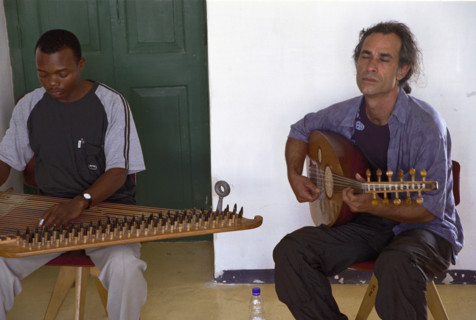 A Taarab orchestra plays in the Cultural Music Club in Stone Town, Zanzibar. It is difficult to