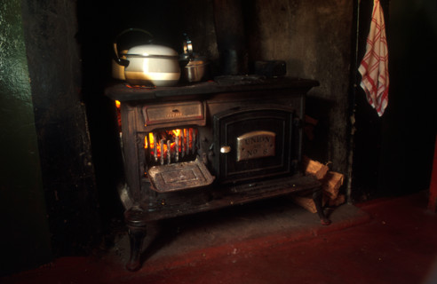a traditional wood-fired stove