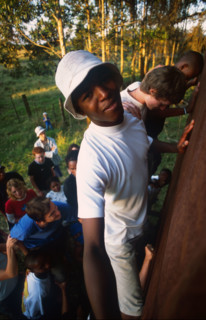 Team building - climbing a wall