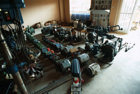 Farm implements wait to be sold at Mazowe Tractor Agencies, a roadside store near the town of Mazowe. By August 2002 of the original 220 white farmers in the area only four were still in business foll...