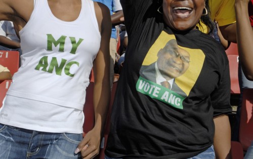 African National Congress (ANC) election rally held at the Ellis Park Stadium in Johannesburg (19 avril 2009)