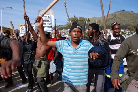 Grève des ouvriers sur le chantier du stade de Durban, Afrique du Sud