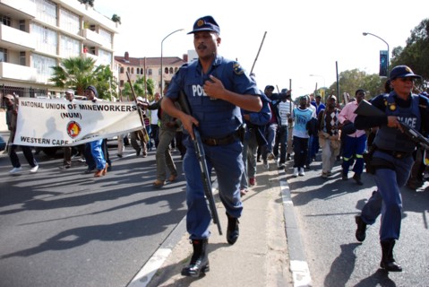 Grève des ouvriers sur le chantier du stade de Durban, Afrique du Sud