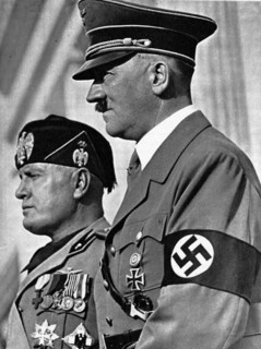 Adolph Hitler and Benito Mussolini