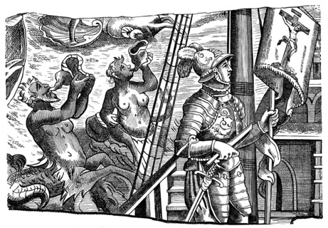 Christophe Colomb voyageant vers l'Amérique