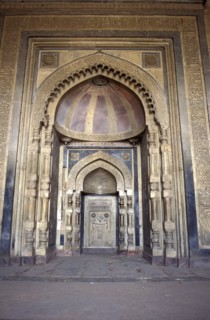Intérieur de la mosquée de Mughal à Delhi, Inde
