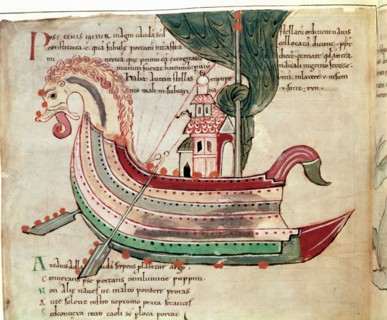 Norse dragon-prowed ship