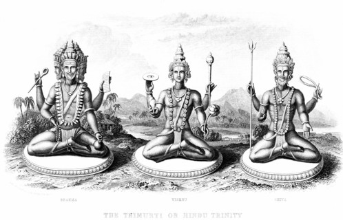 La Trinité Hindou : Brahma, Vishnu et Shiva
