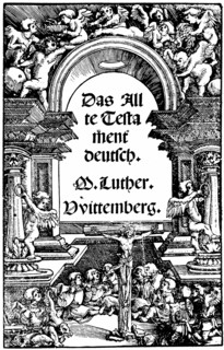Première page de la traduction de Luther de l'Ancien Testament en allemand