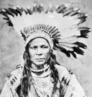 Photograph showing Crow Flies High, North American Indian chief