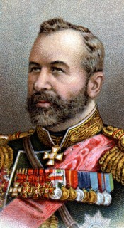 Chromolithographie représentant Alexei Nicholaevitch Kouropastkin, général russe