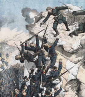 Guerre russo-japonaise 1904-1905, le Capitaine Lebedief défend héroïquement le bastion à Port Arthur