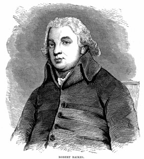 Engraving showing Robert Raikes (1735-1811) English philanthropist and publisher