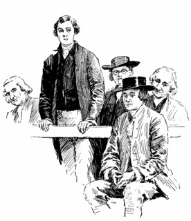Engraving showing Quaker of the Society of Friends