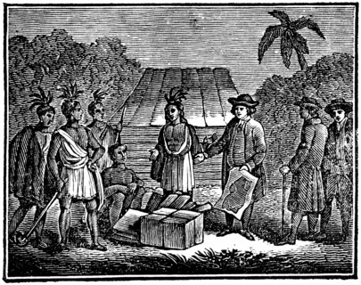 William Penn avec des indiens d'Amériques