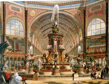 Interieur du Palais de Cristal lors de l'Exposition Internationale de 1862