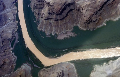 Aerial view of the Grand Canyon and the Colorado River