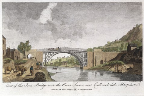 Le Iron Bridge (pont metallique) de Abraham Darby III enjambant la Severn a Ironbridge, Coalbrookdale, Angleterre