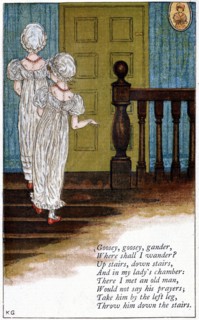 Comptine de Edmund Evans "A Day in a Child's Life", illustree par Kate Greenaway (1846-1901)