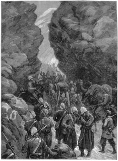 Second Anglo-Afghan War (1878-1880): A block in the Jugdulluk Pass