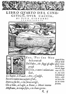 Daedalus and Icaros fitted with their wings