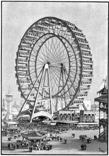 La Grande Roue lors de l'exposition universelle de 1893 a Chicago