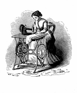 Machine a coudre d'Isaac Merritt Singer (1811-1875), modele avec pedale