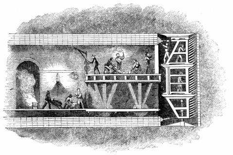 Portion du Tunnel sous la Tamise (1825-1843)