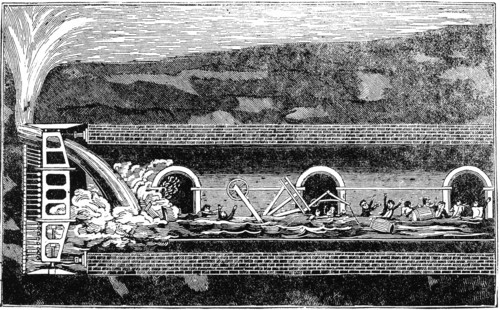Inondation lors de la construction du tunnel sous la Tamise, le 12 janvier 1828