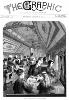Dining car on the Union Pacific Railroad, USA