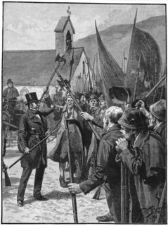 Muster of Irish nationalists at Mullinahone acclaiming as their leader William Smith O'Brien