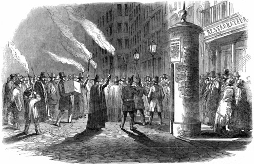 Revolution in France, election of a President of the Republic, December, 1848, taking the ballot boxes to the Hotel de Ville, Paris