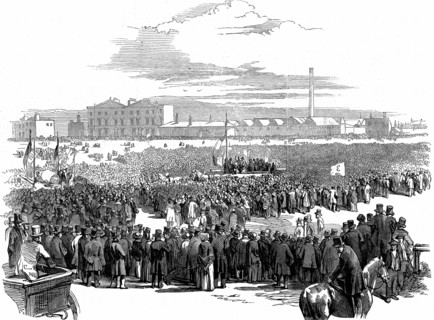 Grand rassemblement de charistes a Kennington Common, Londres, le 10 avril 1848