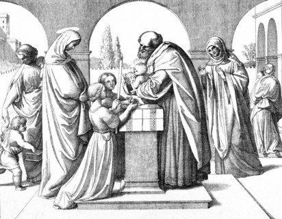 The offering of Jesus at the Temple