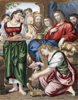 Mary Magdalene annointing the feet of Jesus