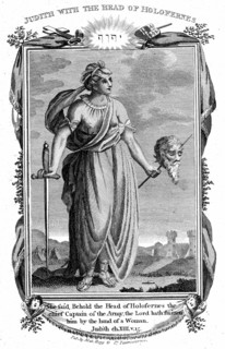 Judith tenant la tête de Holopherne au bout d'une pique